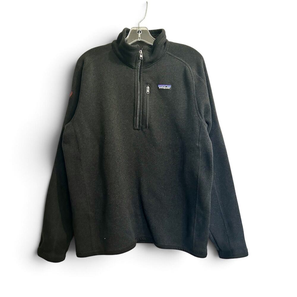 Patagonia Better Sweater 1/4 Zip Fleece Jacket Black Size Medium Men 25523